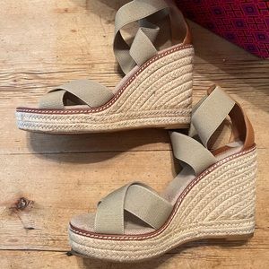 Tory Birch - Frieda 100MM Espadrille - Stretch Webbing / Calf Leather